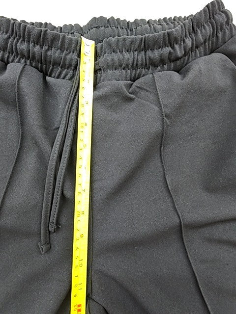 Koton Black Drawstring Trousers L Relaxed Straight Cuffed Women Casual