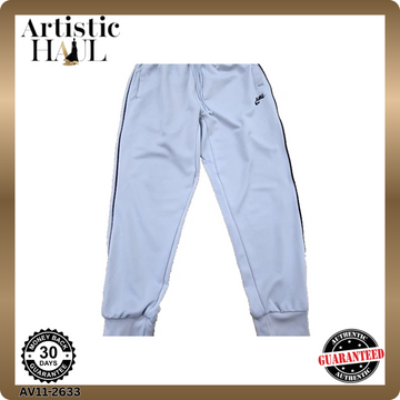 Nike Tech Men's Grey Track Pants L Tapered Zipper Hem Pockets