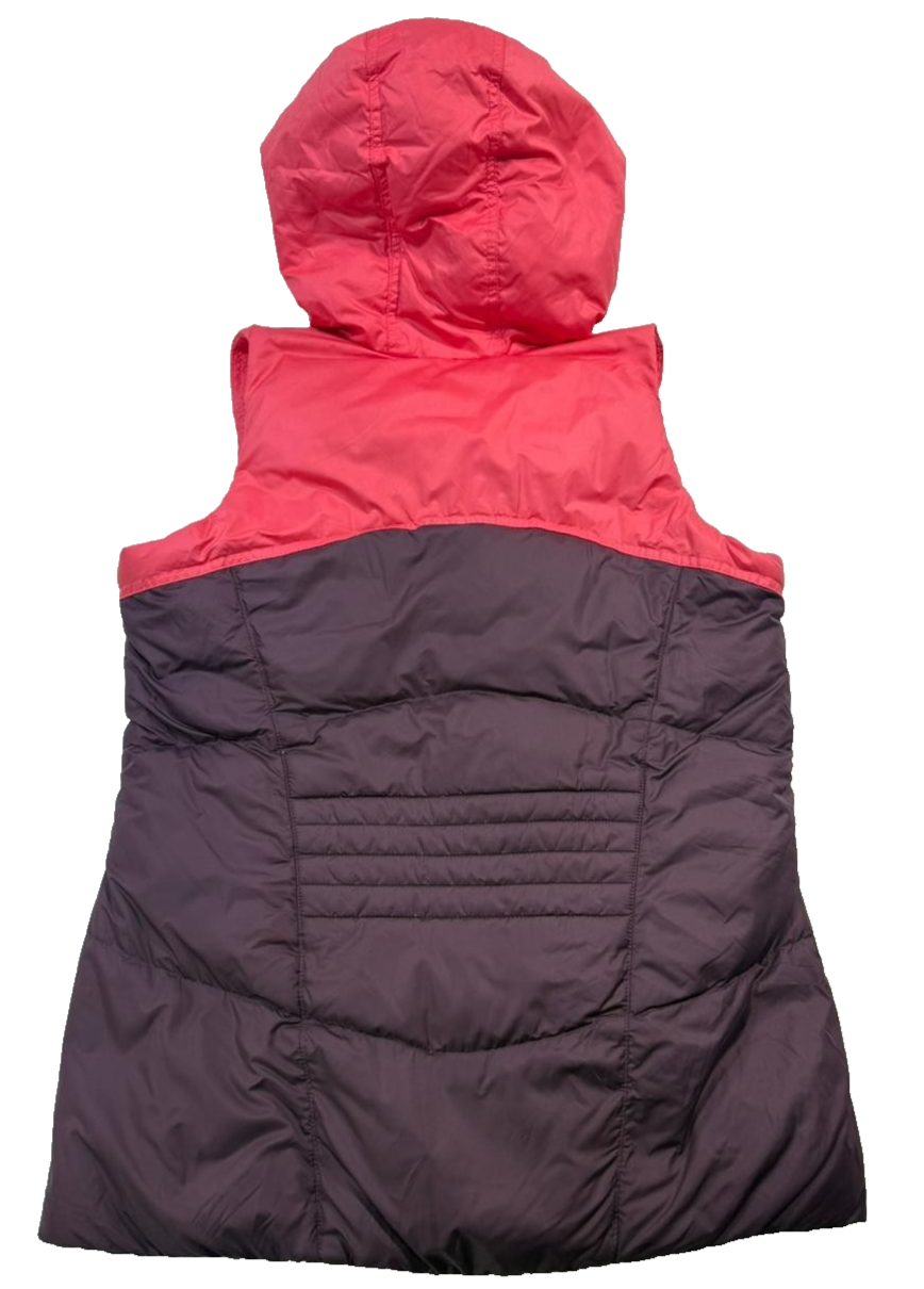 Adidas Women'S Pink Purple Puffer Vest Gilet Full Zip Hooded Size M