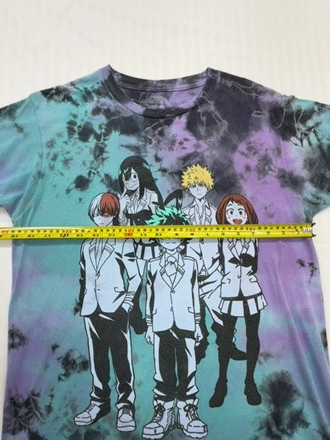 My Hero Academia Unisex Tie-Dye Purple Turquoise T-Shirt