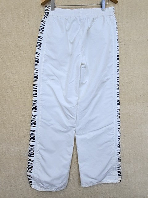 Kappa Unisex White Track Pants XL 100% Polyester Logo