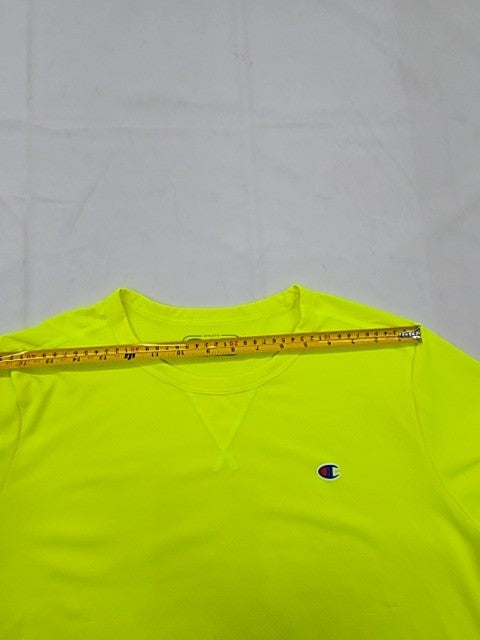 Champion Neon Yellow Athletic Short Sleeve T-Shirt XL Women's