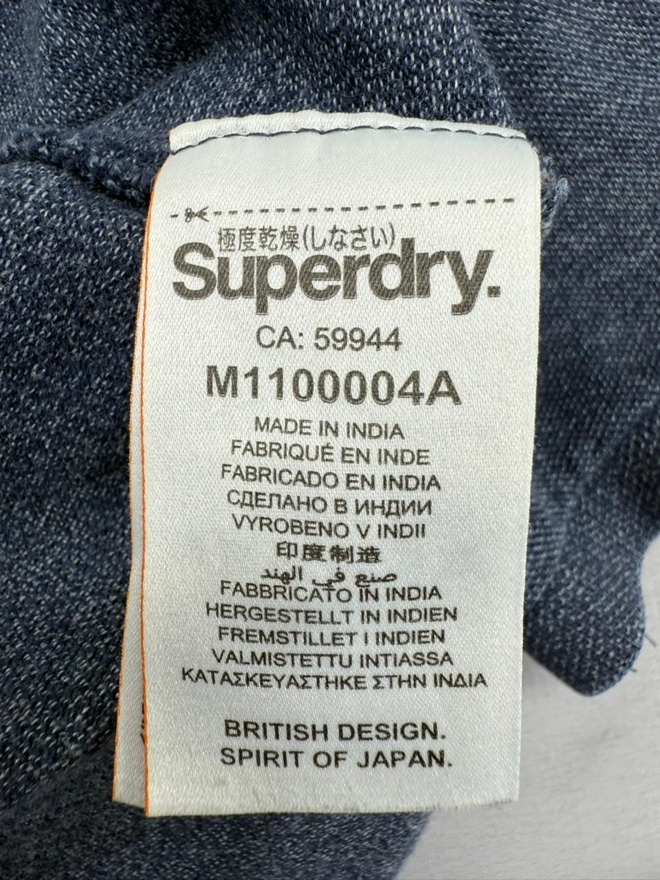 Superdry Men's Navy Short Sleeve Polo Shirt Size M M1100094A