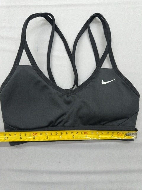 Nike Women's Black Swoosh Sports Bra Size S Padded Dri-FIT Racerback