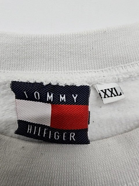 Tommy Hilfiger Men's White Logo Pullover Sweatshirt XXL Regular