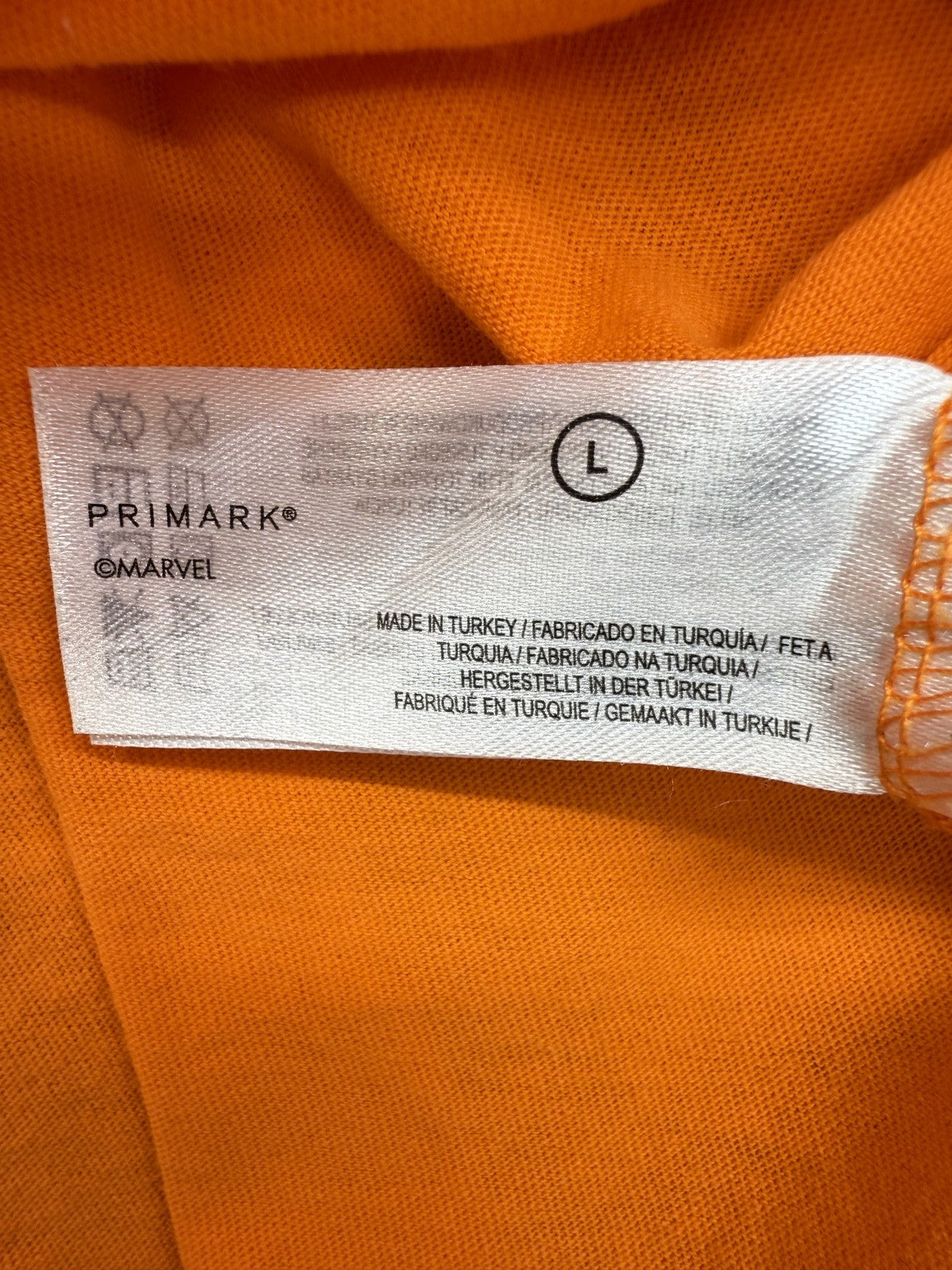 Primark Men's Dr Strange Marvel Orange L Short Sleeve T-Shirt Double Sided