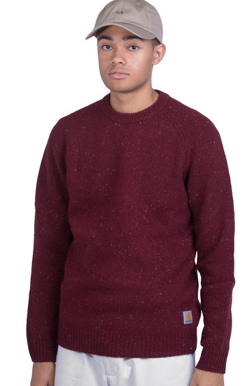 Carhartt Wip Men's Purple Wool Blend Knit Sweater Crewneck Size XL