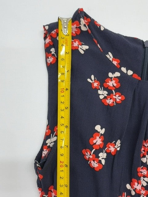 Peek & Cloppenburg Women's Navy Floral Fit Flare Midi Dress US 36