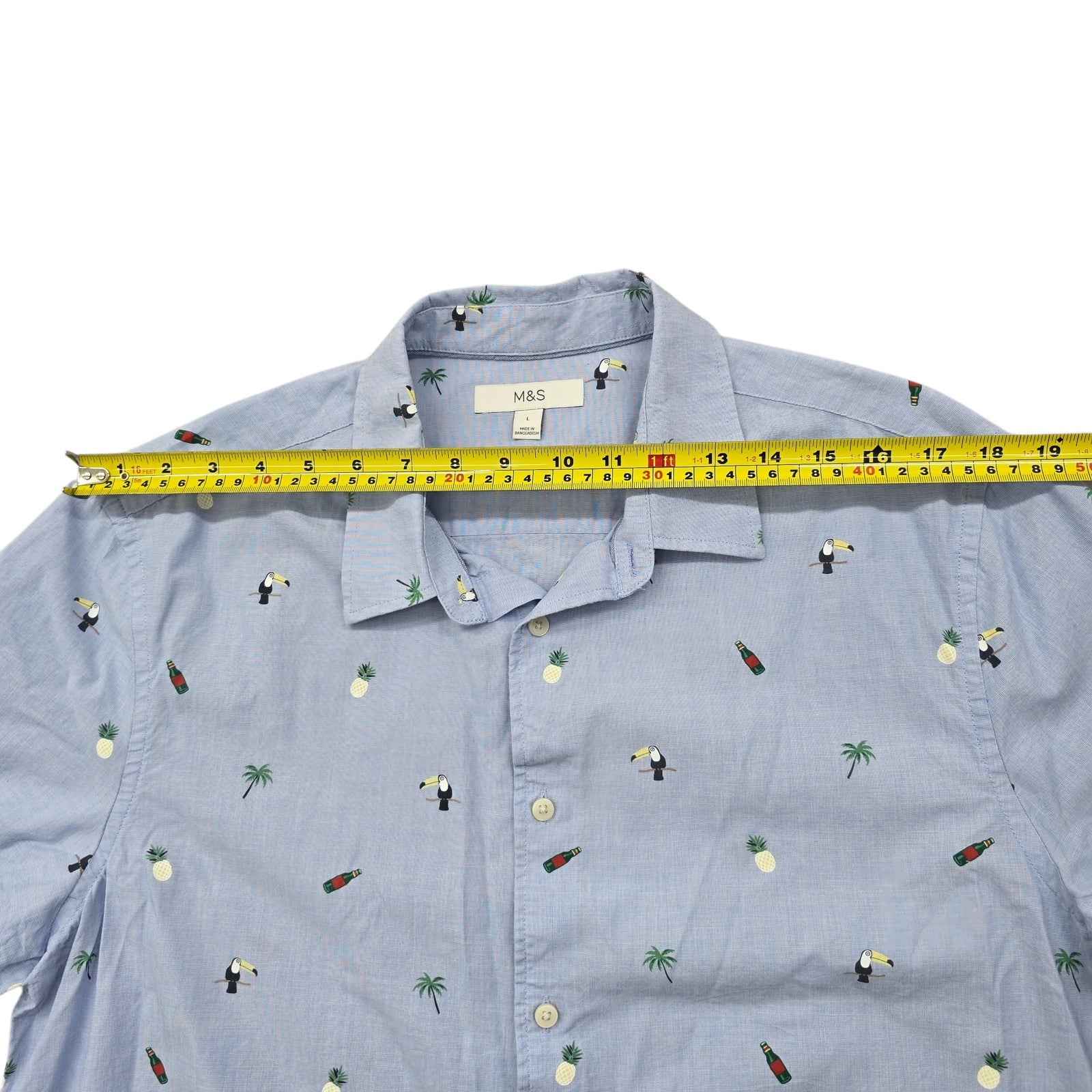 M&S Men Blue Shirt size L product image 5