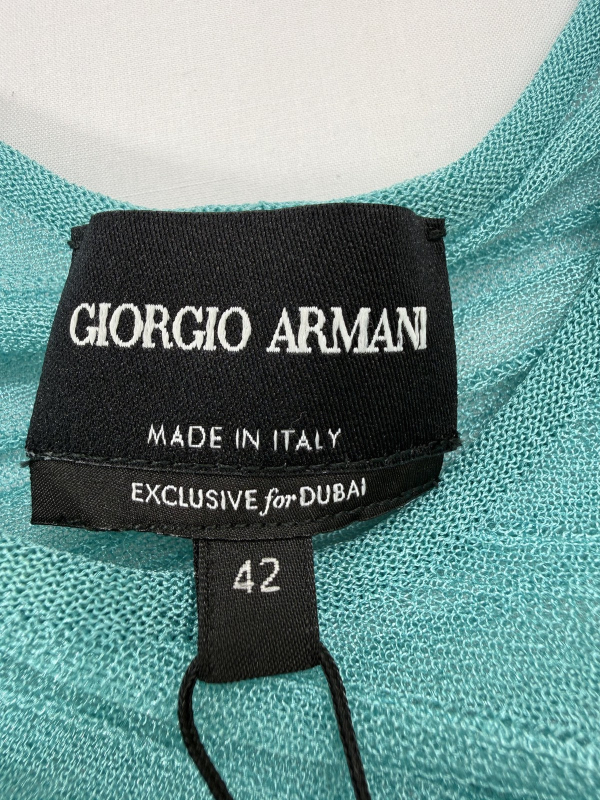 Giorgio Armani Women’s Teal Textured Bodysuit EU 42