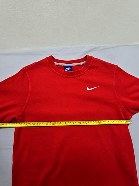 Nike Men's Red Crew Neck Fleece Sweatshirt Size S Club