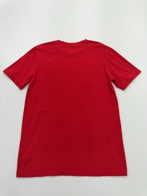 PUMA Men Red Graphic Logo T-Shirt Size M Regular Crew Neck Cotton Jersey