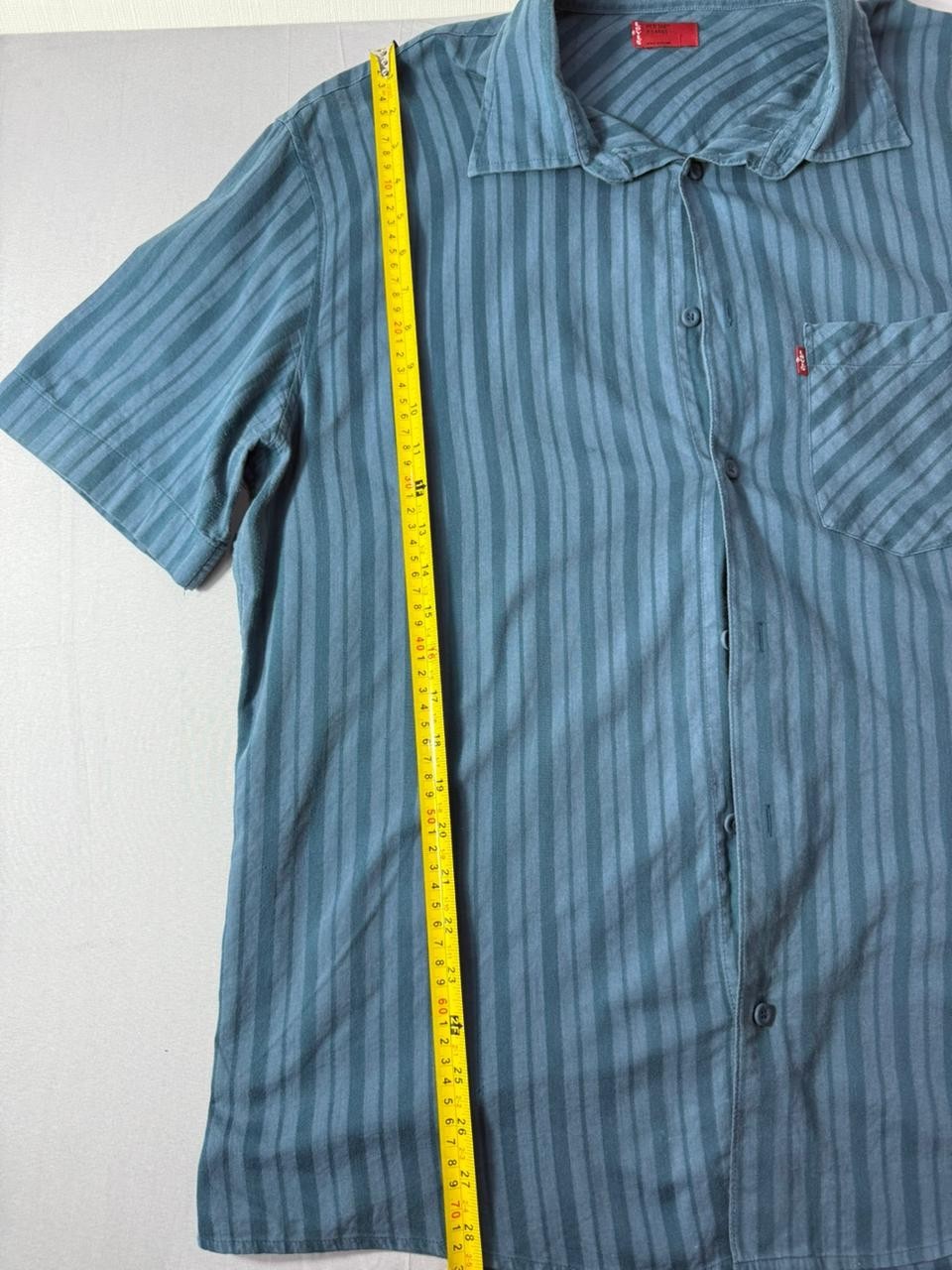 Levi's Red Tab Men's XL Blue Striped Short Sleeve Button Up Shirt