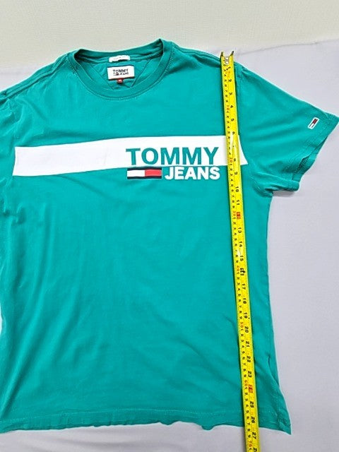 Tommy Jeans Women's Turquoise Graphic T-Shirt M Regular Cotton