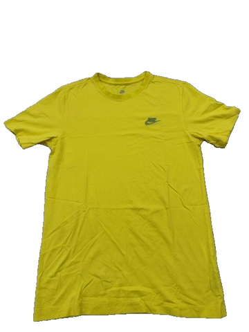 Nike Men's Yellow Short Sleeve T-Shirt Size S Cotton Crew Neck