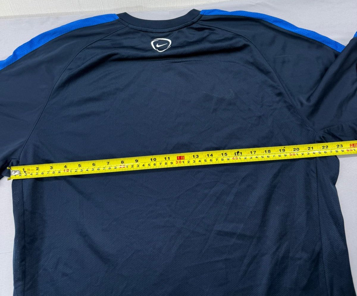 Nike Men's Navy Dri-FIT Football Jersey XXL Striped Short Sleeve