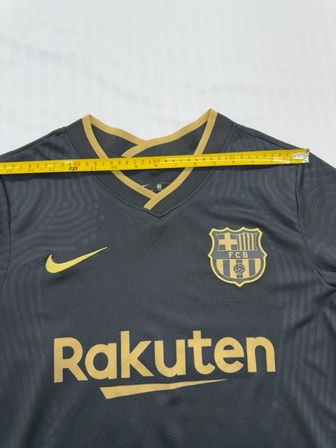 Nike Men's Black Gold FC Barcelona 20/21 Away Soccer Jersey L