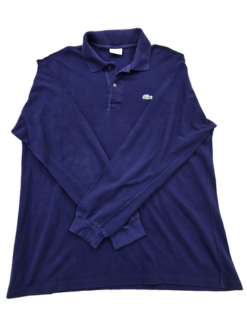Lacoste L.12.12 L1312 Navy Long Sleeve Polo Sz 6 Cotton Pique NWT