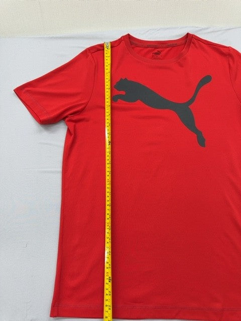 Puma Men's Red Short Sleeve T-Shirt Size M Crew Neck Polyester