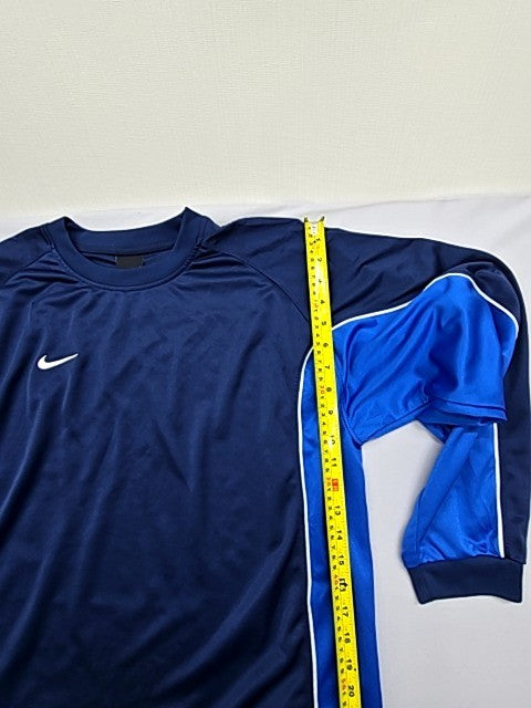 Nike Men's L Navy Blue Long Sleeve Training Jersey Polyester