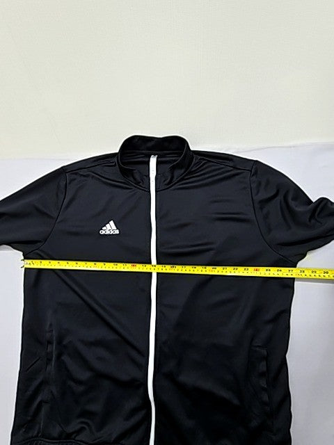 Adidas Men's Black Track Jacket XL 3 Stripes Zipper