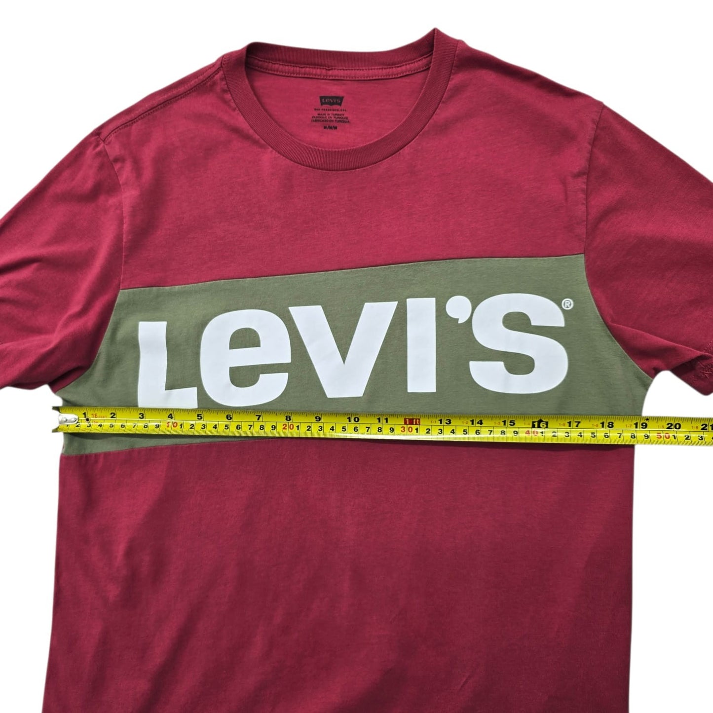 Levi's Men's Red Color Block Logo Graphic T-Shirt Size M