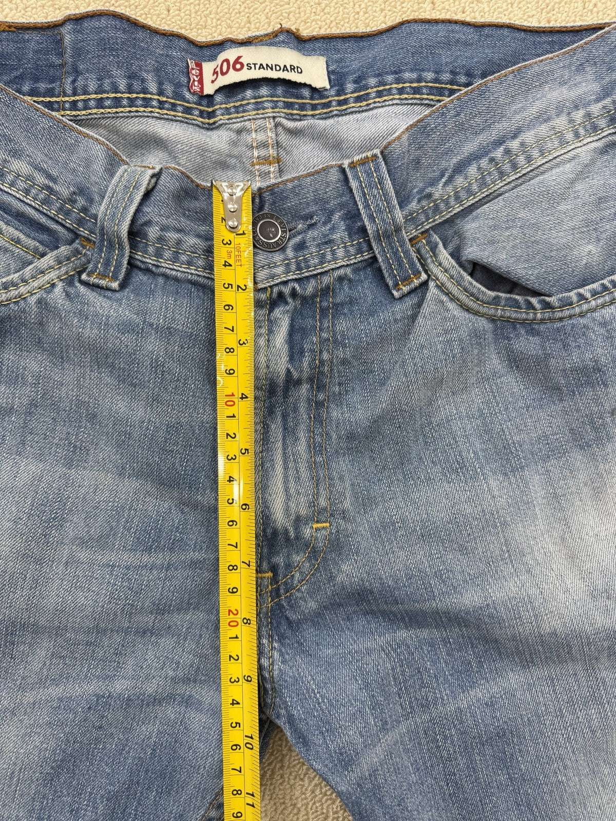 Levi's Men's Light Wash Relaxed Straight 585 Jeans 34x34 100% Cotton