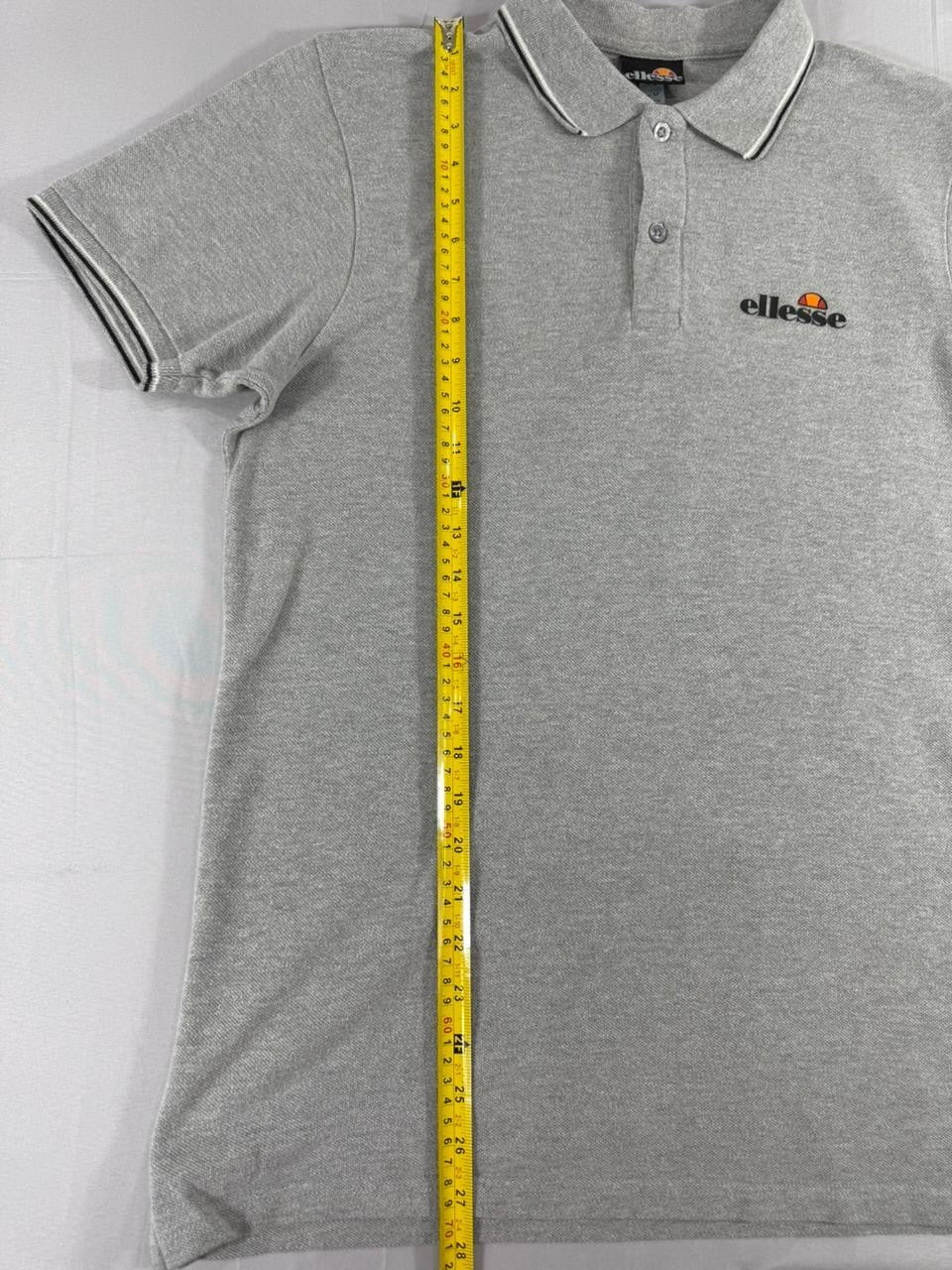 Ellesse Classic Men's Polo Shirt Gray Size M Short Sleeve