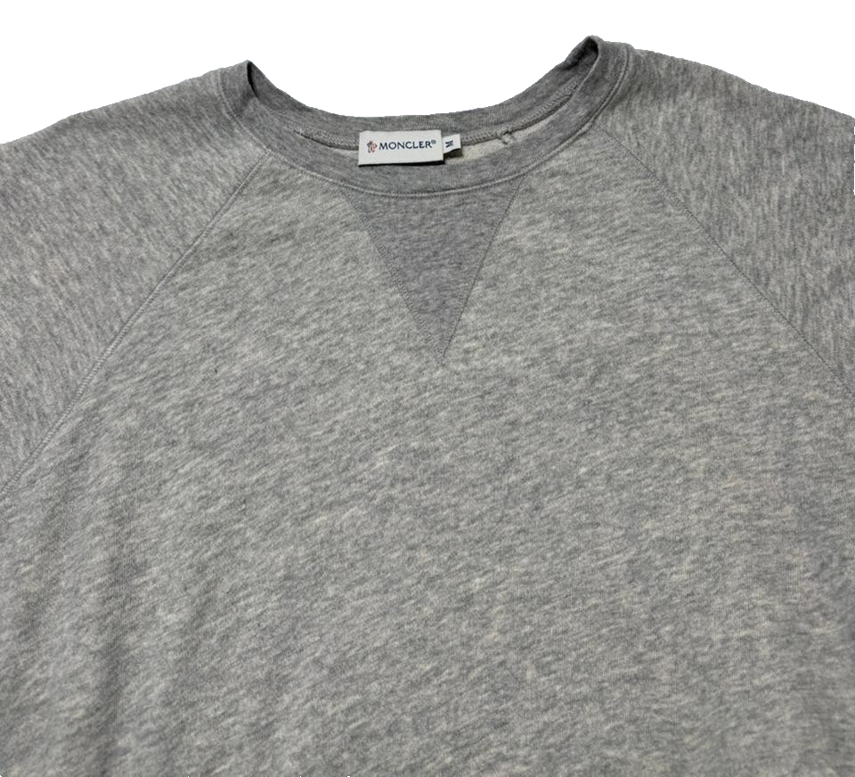 Moncler Grey Short Sleeve Sweatshirt For Women - Size M