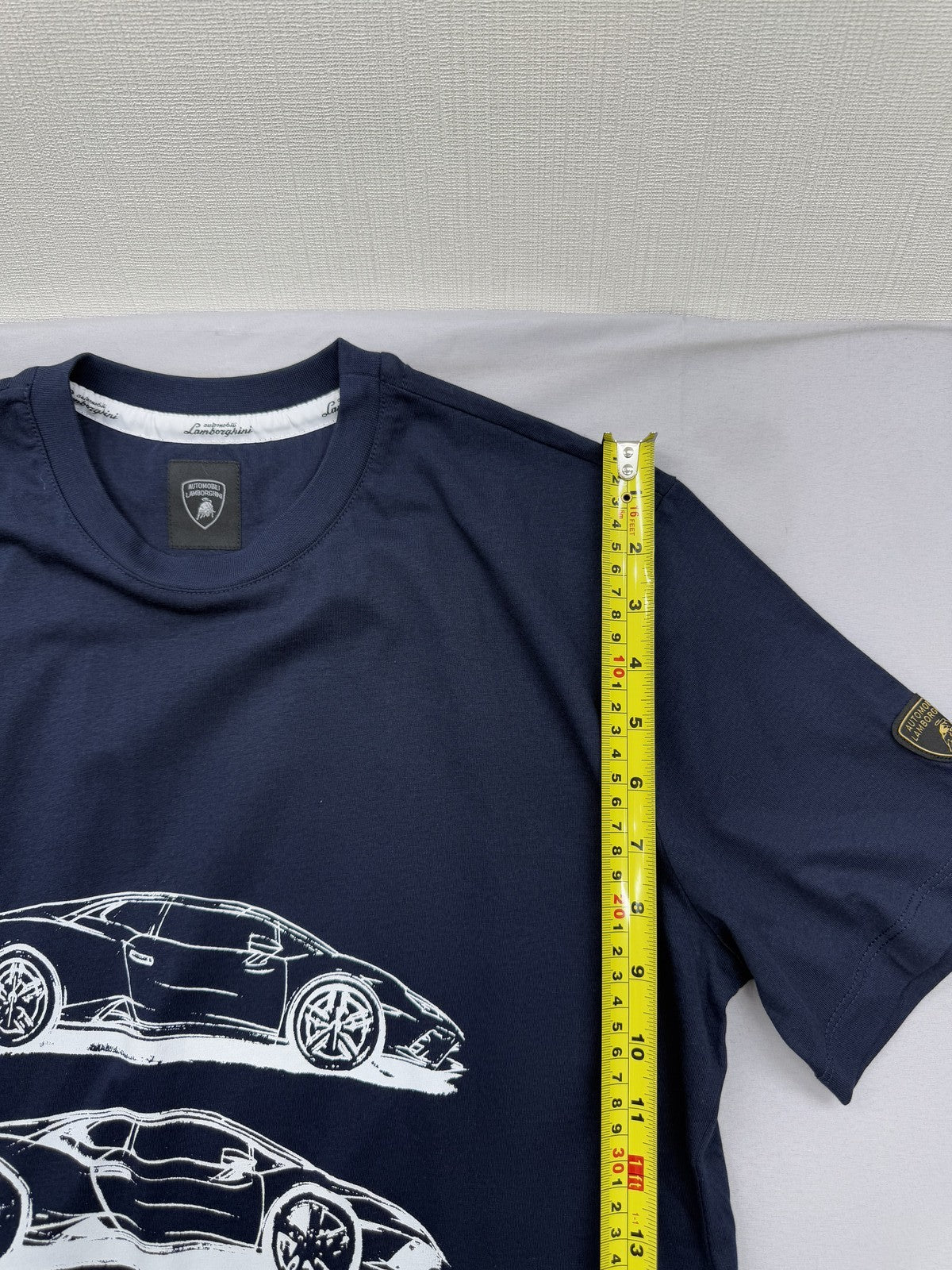 Lamborghini Swinger Men's Dark Blue S Cotton T-Shirt Graphic Logo Patch