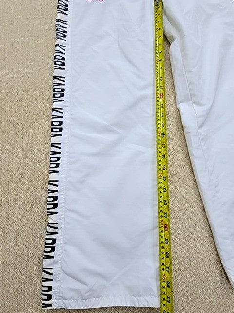 Kappa Unisex White Track Pants XL 100% Polyester Logo