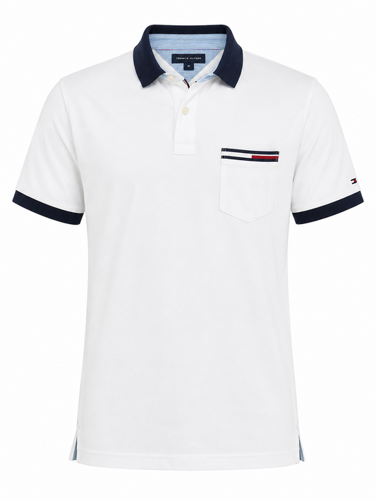 Tommy Hilfiger Boys White Polo Shirt size L product image 2