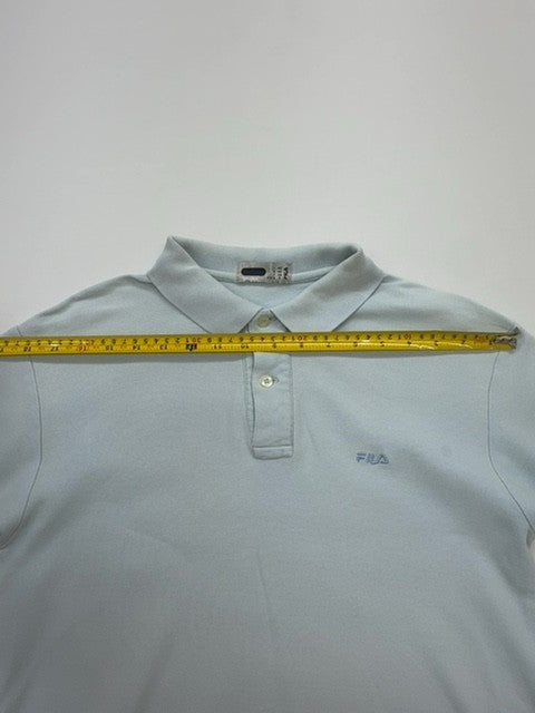 FILA Boys Light Blue Polo Shirt Pique Cotton Size 6 Regular Condition