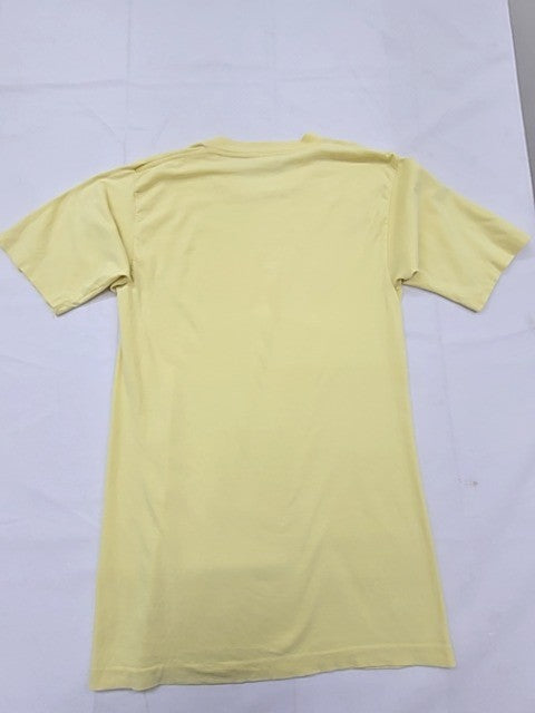 Nike Yellow Logo Cotton Crewneck T-Shirt Men's L Vintage