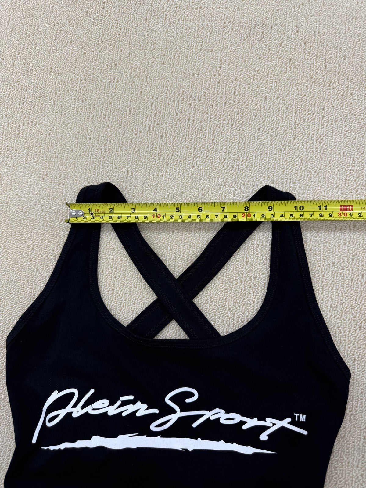Plein Sport Women's Black Monokini M High Cut Cross-Back Lycra
