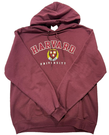 Maroon Harvard University Champion Hoodie - Size L