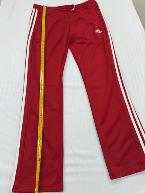Adidas Men's Red Climalite Track Pants Size L Three Stripes
