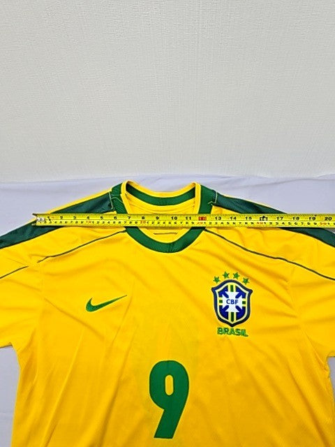 Nike Men's Yellow Football Jersey Athletic Fit M Dri-FIT Short Sleeve
