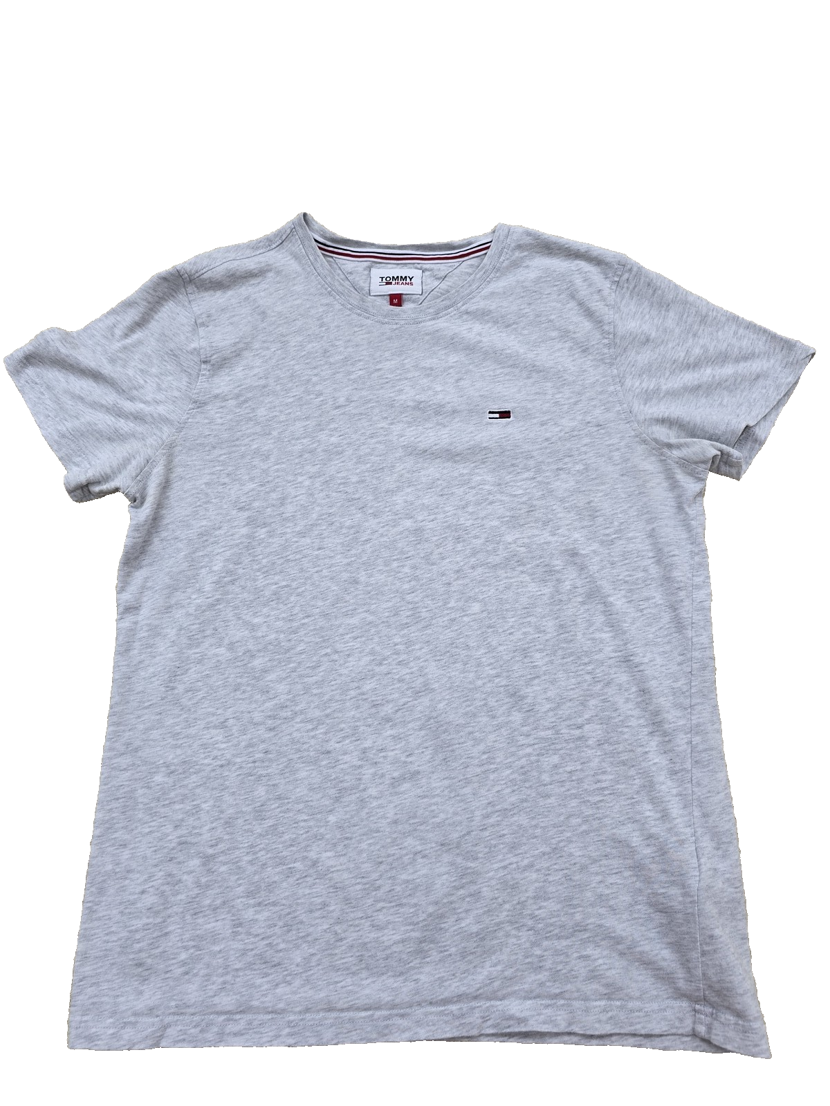 Tommy Jeans Men's M Light Grey Heather Short Sleeve Crew Neck T-Shirt Cotton