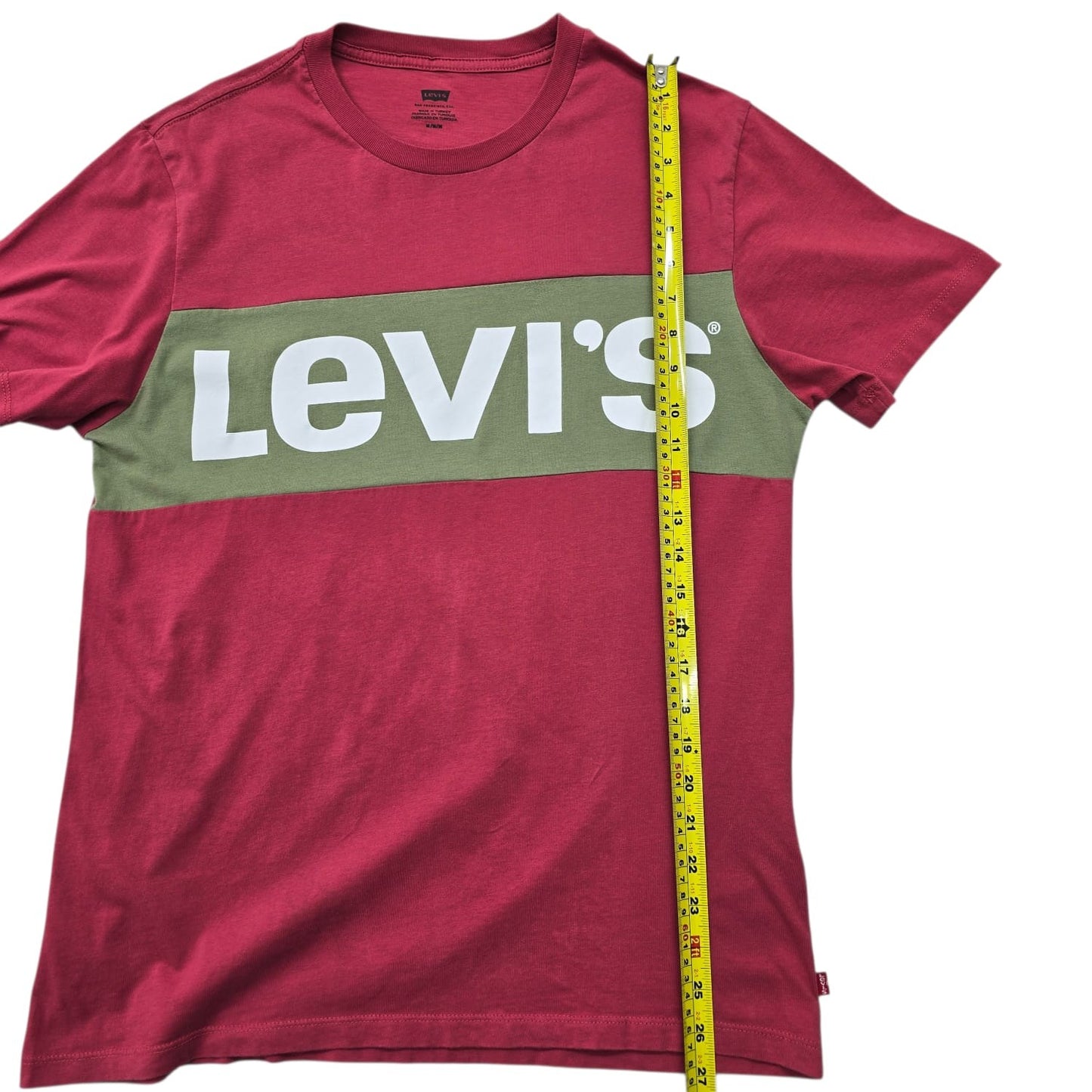 Levi's Men's Red Color Block Logo Graphic T-Shirt Size M