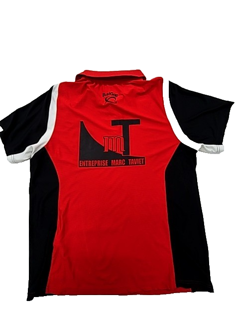 Erima Change Polo Shirt Men L Red/Black/White Quick Dry Short Sleeve