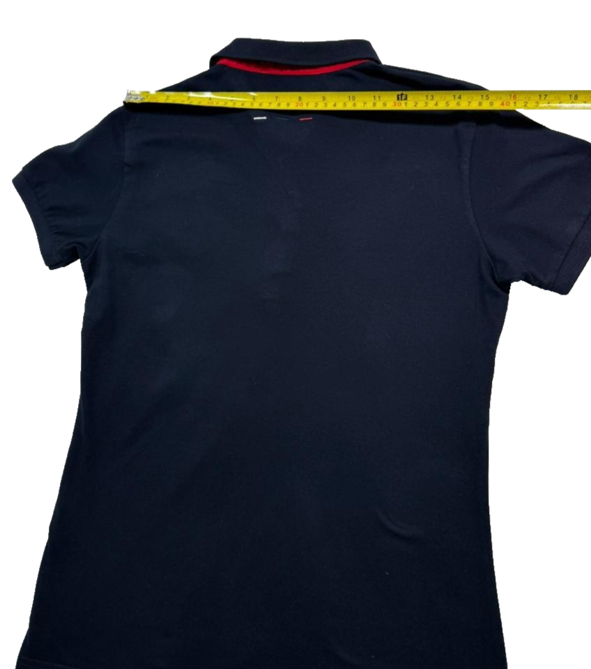 Tommy Hilfiger Women's Slim Flag Polo Shirt Short Sleeve Size XL Logo Cotton