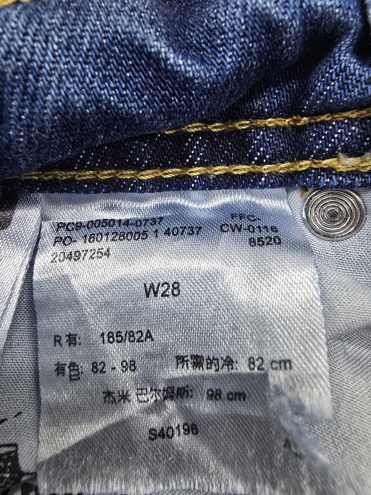 Levi's 505 Regular Fit Straight Leg 28x30 Blue Jeans