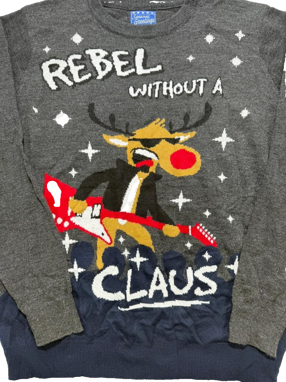 Sweater Seasons Greetings Rebel Without A Claus