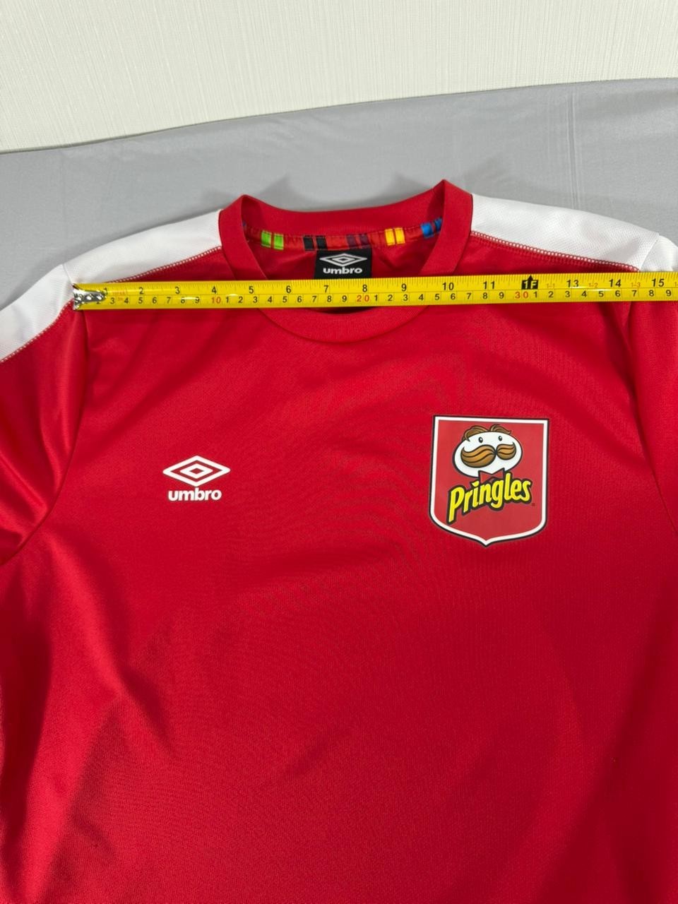 Umbro Pringles Red Soccer Jersey Shirt Men's S/M Short Sleeve