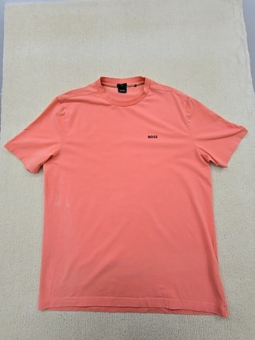 Boss XL Orange Short Sleeve Logo Stretch Jersey Crewneck T-Shirt Germany