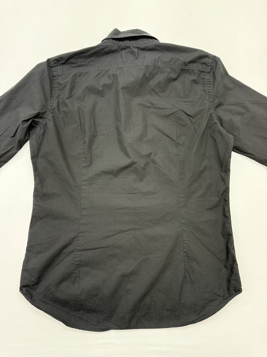 Diesel Men's Black Logo Patch Button-Up Shirt 3XL Regular Style