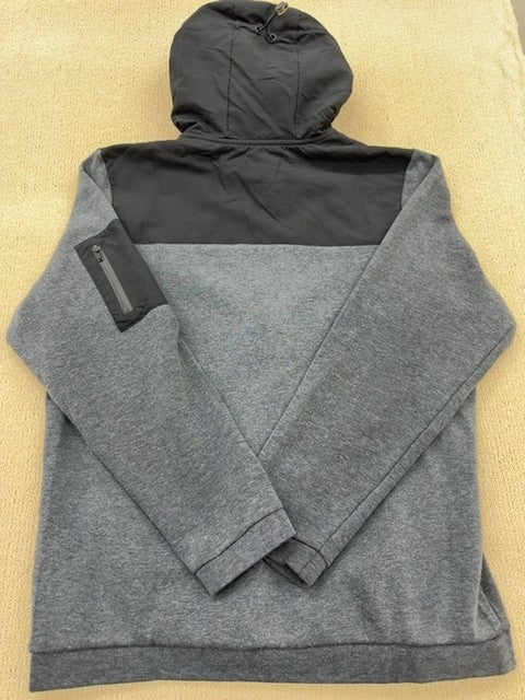 Adidas Men's Gray Hoodie – Size L, Full Zip