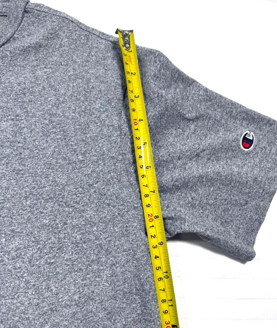 Gray Champion Crewneck T-Shirt With An Anime Graphic Print - Size M