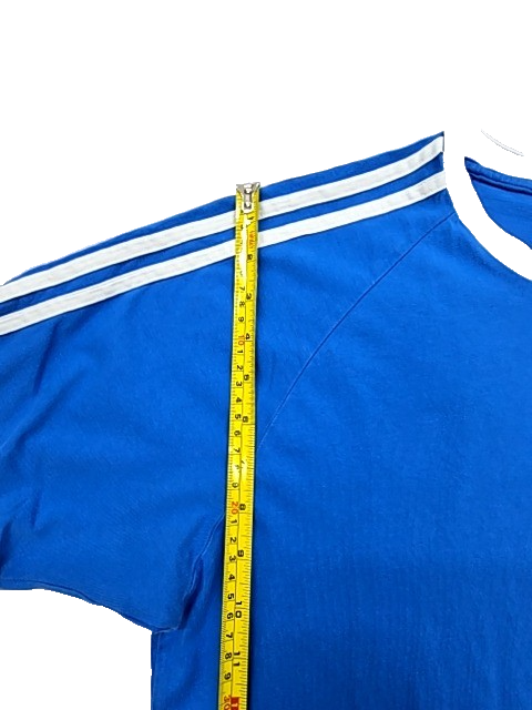 Adidas Men's Blue 3-Stripes T-Shirt XXL Short Sleeve Striped Crewneck